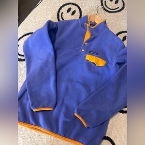 Patagonia Purple and Yellow Fleece Pullover